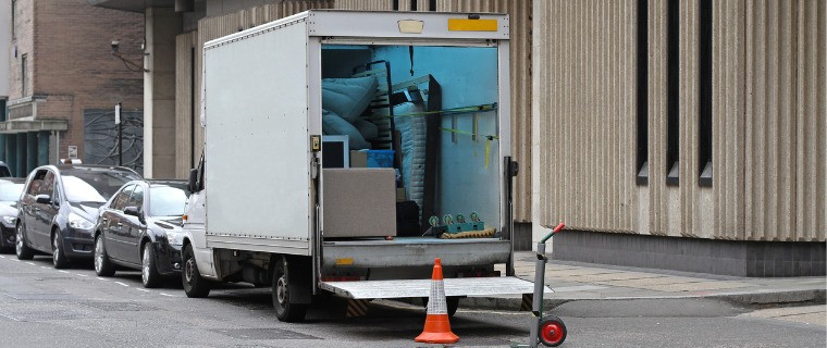 Moving van in London